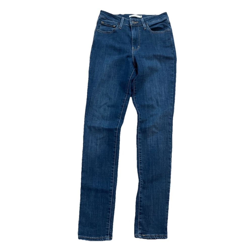 Levi's 721 Denim Jeans Blue Dark Wash‎ Women's High Rise Skinny Size 28